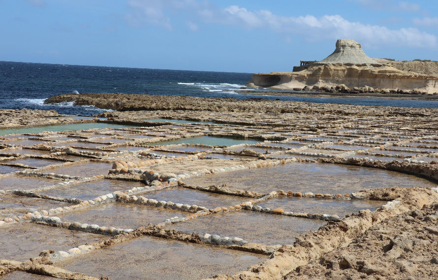 ミネラル豊富なマルタの塩田“ソルトパン”